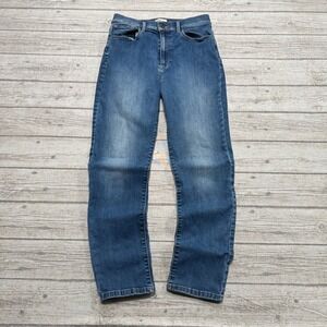 Sunday Best Jeans Women's 26 Blue Faded Denim High Rise Straight Leg Medium Wash